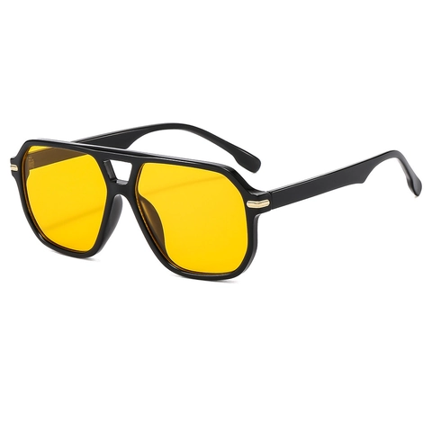 Occhiali Da Sole Aviatore Retro Doppio Ponte Montatura PC Protezione UV400 Moda Esterno Guida Unisex