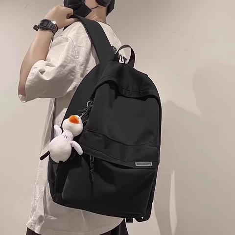 Minimalistischer Rucksack Mit Großer Kapazität Wasserdichtes Oxford-Gewebe Schultasche Japanischer Stil Für Teenager Herren Damen