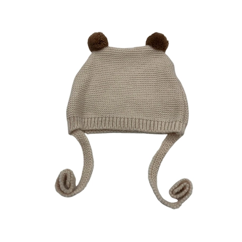 Baby Gebreide Muts Met Oorkleppen Warm Winter Dubbele Pompon Beanie Voor Peuters Baby Jongens Meisjes Acryl Winddicht