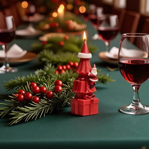 Weihnachts Weihnachtsmann Geschenkbox Silikon Kerzenform Für DIY Handgefertigte Baumform Feiertag Festliche Haus Dekoration