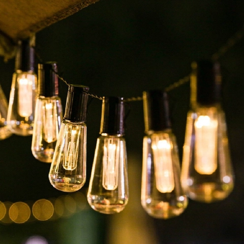 Retro Edison Bulb LED String Lights Waterproof Warm White Outdoor Garden Patio Camping Decor Vintage Industrial Style