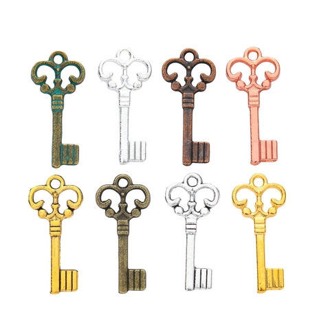 Vintage Mini Key Charms Zinc Alloy Pendants For DIY Jewelry Making Craft Retro Antique Style Accessories