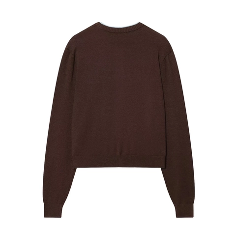 Cardigan In Maglia Da Donna Maglione Poliestere Cotone Girocollo Manica Lunga Monopetto Tasca Casual Chic