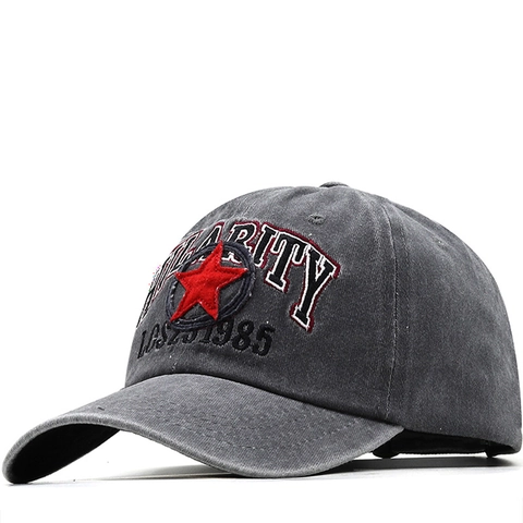 Cappello Da Baseball In Cotone Lavato Vintage Con Ricamo Stella Rossa Berretto Da Sole Regolabile Per Uomo Donna