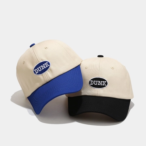 Gorra De Béisbol De Algodón Bloques De Color Bordado Letras Protección Solar Ajustable Para Hombres Mujeres
