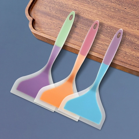 Spatola In Silicone A Bocca Larga Resistente Al Calore Girandola Per Omelette Pancake Manico In Plastica Antiaderente