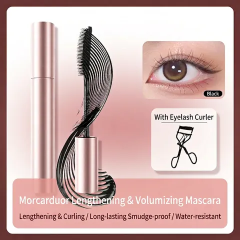 Waterproof Mascara Long Lasting Volumizing Lengthening Curling Smudge Proof Fine Comb Brush Eye Makeup