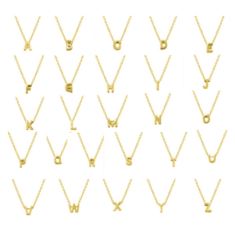 Collana Con Lettera Iniziale Alfabeto Argento Sterling 925 Elegante Ciondolo Minimalista Gioielli Raffinati Per Donna