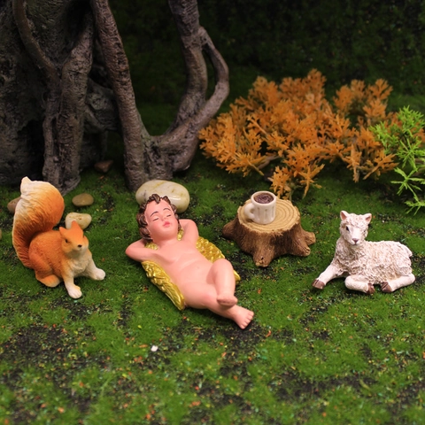 Miniature Fairy Garden Decoration Resin Cupid Angel And Squirrel And Sheep Ornaments Micro Landscape Home Desk Decor