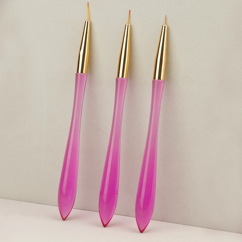 Pennelli Professionali Per Nail Art Punta Fine Penna Per Disegno Pittura Manico In Acrilico Strumento Bellezza Manicure