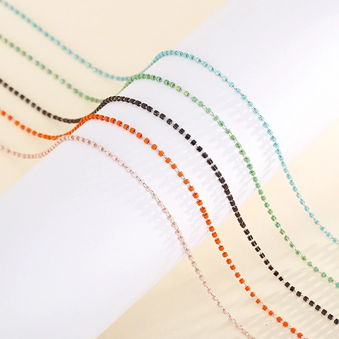 Handmade Beaded Necklace Stainless Steel Colorful Rice Beads Bohemian Minimalist Choker Jewelry For Women