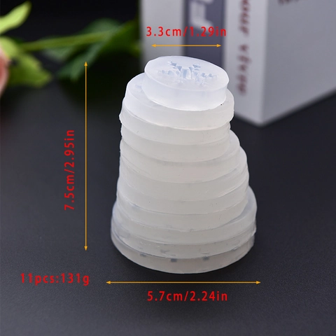 Moldes De Silicona De Copo De Nieve Para Hornear DIY Decoración De Pasteles Resina Jabón Varios Tamaños Redondo Transparente Flexible