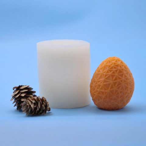 Silicone Mold Geometric Easter Egg Shape For DIY Candle Making Soap Plaster Scented Ornament Crafting Supplies Decorative