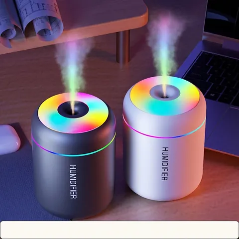 Mini Humidificador Luz LED Colorida USB Difusor Portátil Para Coche Oficina Escritorio Silencioso Máquina De Aroma