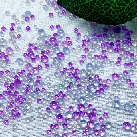 Gemischte Größe Irisierende Glasblasenperlen Für Nailart Und DIY Basteln Transparente Bunte Nageldekoration