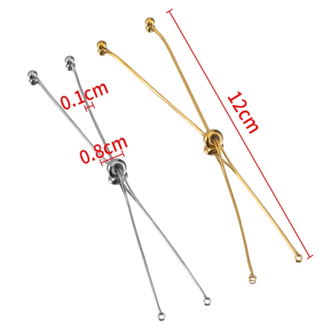 Cadenas Extensión Pulsera Deslizantes Ajustables Acero Inoxidable Cadena Serpiente Conector Fabricación Joyería DIY