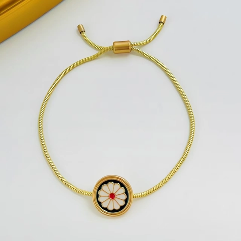 Verstelbare Armband Met Schuifsluiting Legering Koper Zirkonia Geometrische Bedel Sieraden Dames Veelzijdige Elegante Stijl