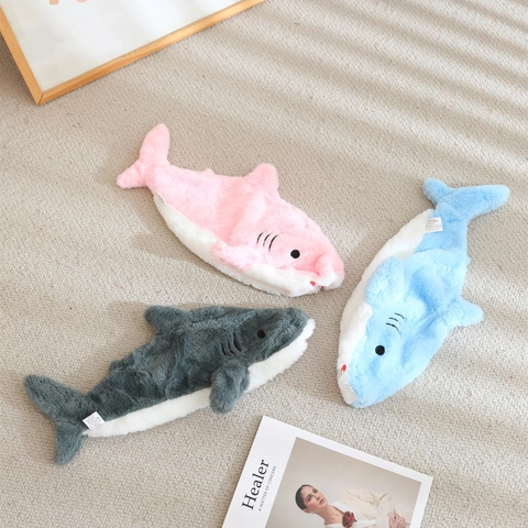 Shark Plush Toy Shell Unstuffed Animal Doll Skin Soft Fabric With Zipper For DIY Craft Home Decor Gift For Kids