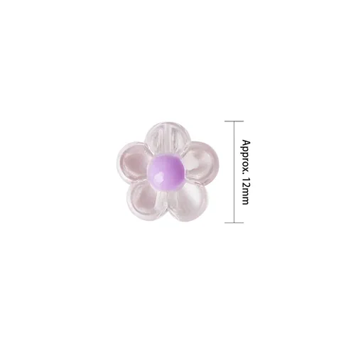 Acryl Blumenperlen Transparente Gänseblümchen Lose Abstandsperlen Für DIY Schmuckherstellung Basteln Armband Halskette
