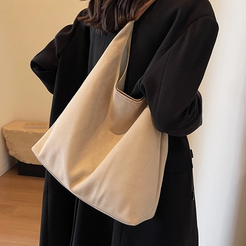 Retro Large Capacity Tote Bag Suede PU Leather Matte Hobo Handbag Women Leopard Rivet Decorative Shoulder Bag