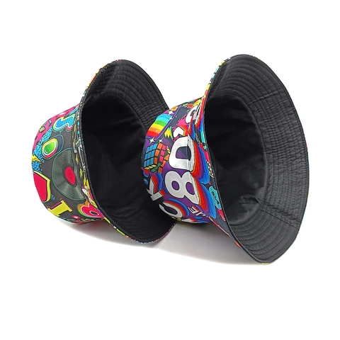 Bob Art Pop Des Années Quatre-Vingt En Polyester Protection Solaire Extérieur Imprimé Graphique Vintage Unisexe