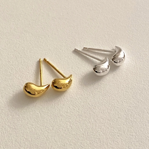 Orecchini A Lobo A Goccia In Argento Sterling 925 Minimalisti Lucidati A Specchio Forma Di Fagiolo Gioielli Per Donna