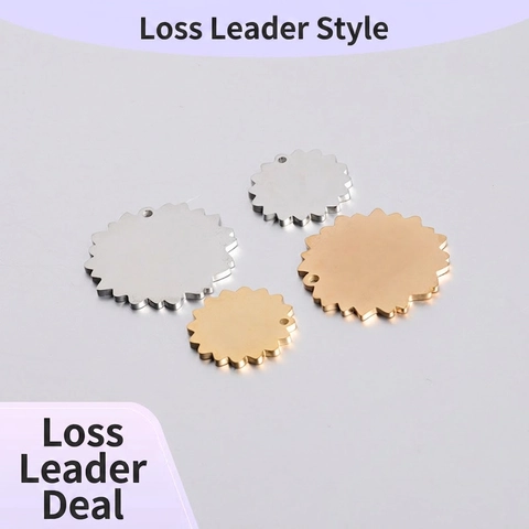 Colgantes Girasol Flor 304 Acero Inoxidable Pulido Espejo DIY Accesorios De Fabricación Joyería Charms Bañado Oro 18K