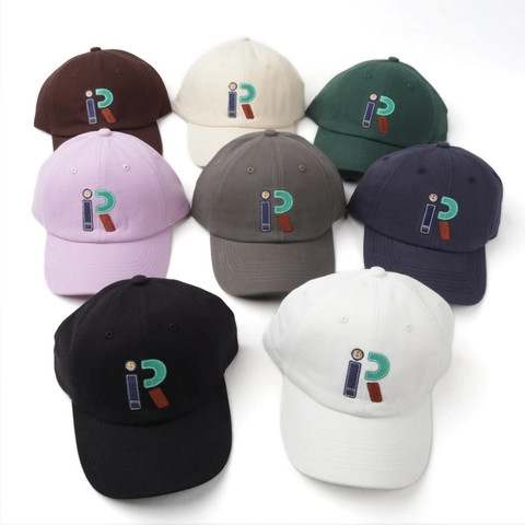 Cotton Baseball Cap Letter IR Embroidery Adjustable Curved Brim Casual Sporty Sun Hat Unisex Fashion Retro