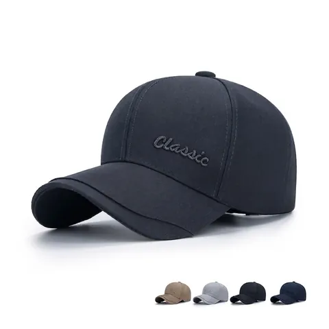 Casquette De Baseball Homme Broderie Protection Solaire Décontracté Extérieur Coton Polyester Visière Courbée Chapeau Réglable