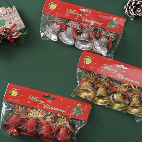 Ornamenti Appesi Campanelle Di Natale Plastica Lucida Festiva Decorativa Fiocco Ciondolo Albero Casa Festa Layout