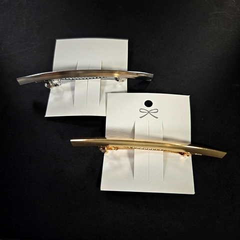 Fermagli Per Capelli In Metallo Barretta Geometrica Minimalista Clip A Molla Oro Argento Spazzolato Motivo Floreale Per Donne