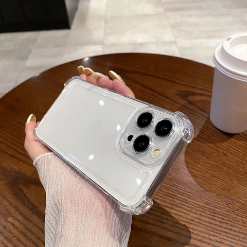 Transparent Shockproof Phone Case Silicone TPU Protective Cover With Airbag Corners Clear Slim Shell For iPhone