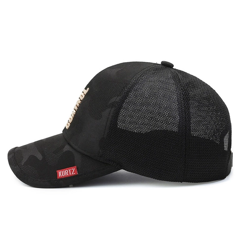 Camouflage Mesh Baseball Cap Breathable Sunshade Hat With Letter Embroidery Adjustable Outdoor Streetwear For Men Women