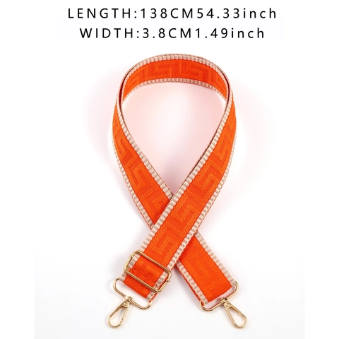 Adjustable Bag Strap Replacement Wide Shoulder Belt Ethnic Style Geometric Woven For Women Crossbody Handbags