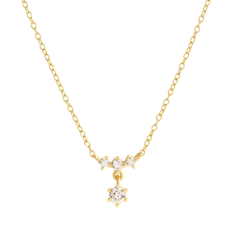 Collier En Argent Sterling 925 Pendentif Flocon De Neige Zircon Goutte D Eau Bijoux De Luxe Minimalistes Pour Femmes