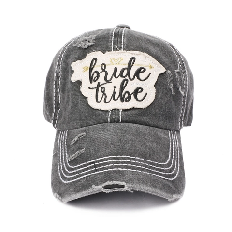 Cappello Da Baseball Patch Ricamata Bride Tribe Cotone Lavato Stile Vintage Distressed Cappello Sole Donna Addio Al Nubilato