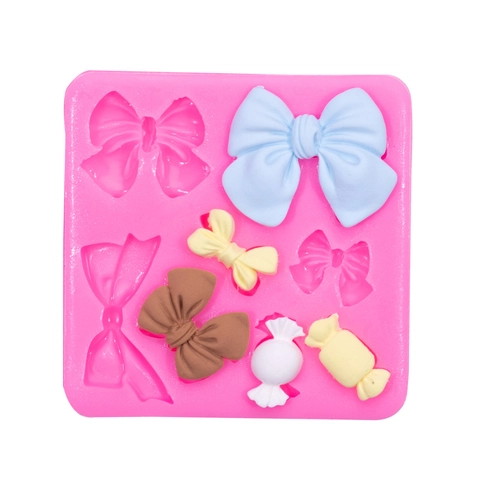 Stampo Silicone Fiocco Caramella Per Decorazione Torte Fondant Cioccolato Strumenti Cottura Accessori Fai Da Te