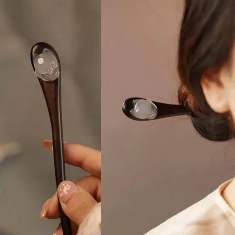 Pic À Cheveux En Bois Vintage Forme Renard Style Chinois Rétro Épingle À Cheveux Pour Femmes Accessoires Hanfu
