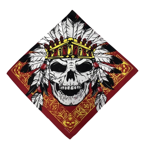 Bandana In Puro Cotone Con Stampa Teschio Foulard Quadrato Per Ciclismo All'Aperto Hip Hop Gotico Halloween Sciarpa Multiuso