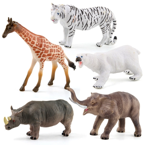 Realistische Wilde Dieren Model Speelgoed Plastic Bos Jungle Figuren Voor Vroege Educatie Ornament Desktop Decor Kinderen