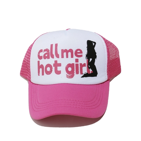 Cappello Trucker Donna Mesh Traspirante Poliestere Protezione Solare Estate Baseball Con Stampa Hot Girl Silhouette Hip Hop