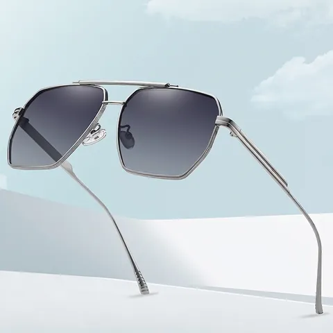 Occhiali Da Sole Aviator Polarizzati Montatura In Metallo Lenti TAC Protezione UV Guida Pesca Moda Unisex