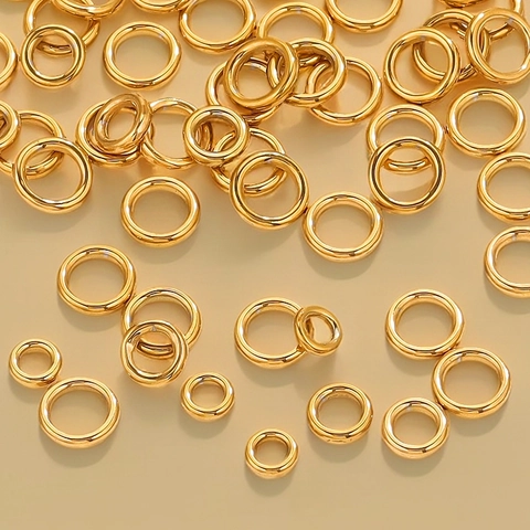 Stainless Steel Closed Jump Rings Gold Silver Color DIY Jewelry Making Findings Bracelet Necklace Connecting Circles