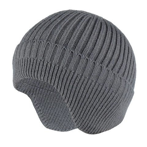 Gorro De Punto Cálido De Invierno Para Hombre Mujer Protección De Oído Canalé Forro Polar Grueso Ciclismo Al Aire Libre Cortavientos