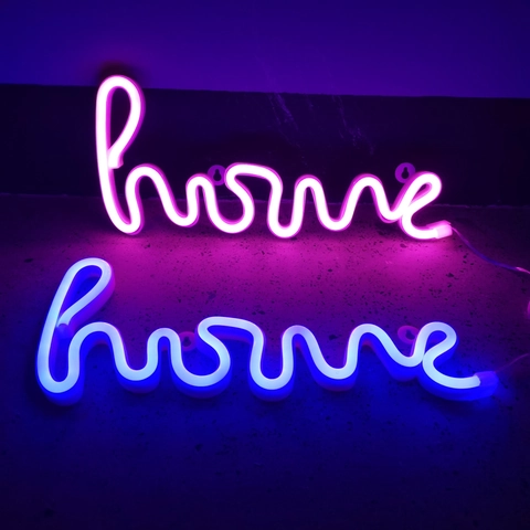 Letrero De Neón LED Home Luz Plástico Tira Flexible USB Alimentado Por Batería Colgante De Pared Decoración Estética Creativa