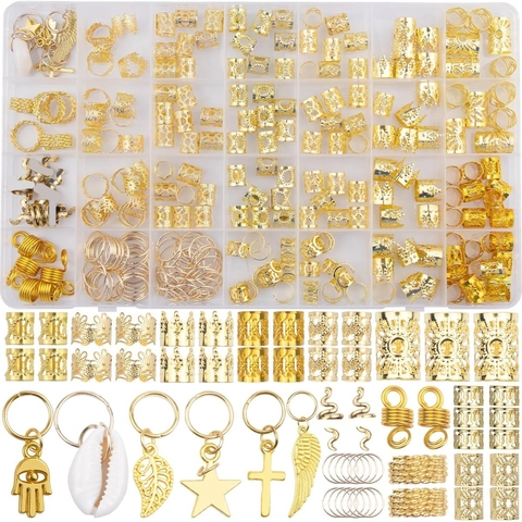 Accessori Per Capelli Dreadlock Anelli Per Trecce In Lega Di Metallo Ciondoli Stella Croce Foglia Conchiglia Ala Mano Di Hamsa