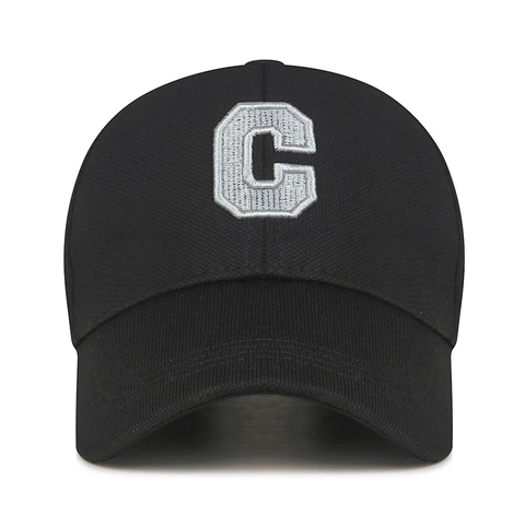 Cappello Da Baseball Ricamato Lettera C Tessuto Ananas Regolabile Sport All'aperto Cappello Sole Unisex