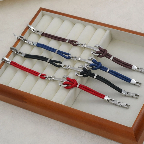 Vintage Multilayer Woven Leather Bracelet Stainless Steel Anchor Compass Charm Creative Hand Rope Wristband For Unisex
