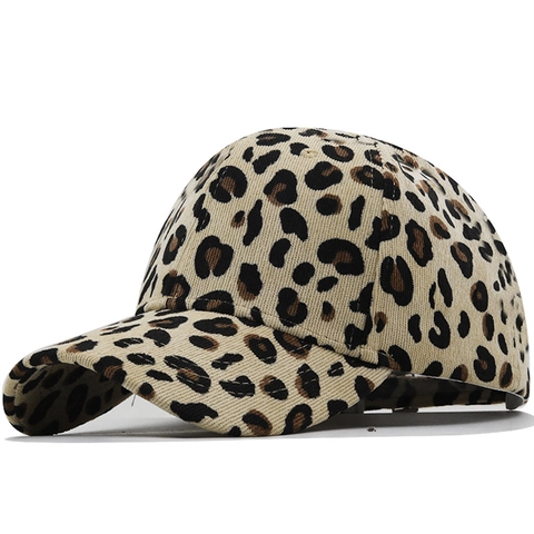 Casquette Baseball Léopard Velours Côtelé Vintage Chaud Hiver Protection Solaire Hip Hop Pour Femmes Hommes
