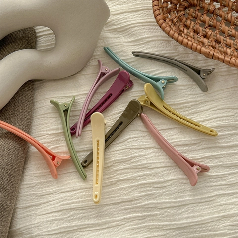 Duckbill Hair Clips No Crease Glossy PS Plastic Makeup Styling Positioning Side Bangs Minimalist Women
